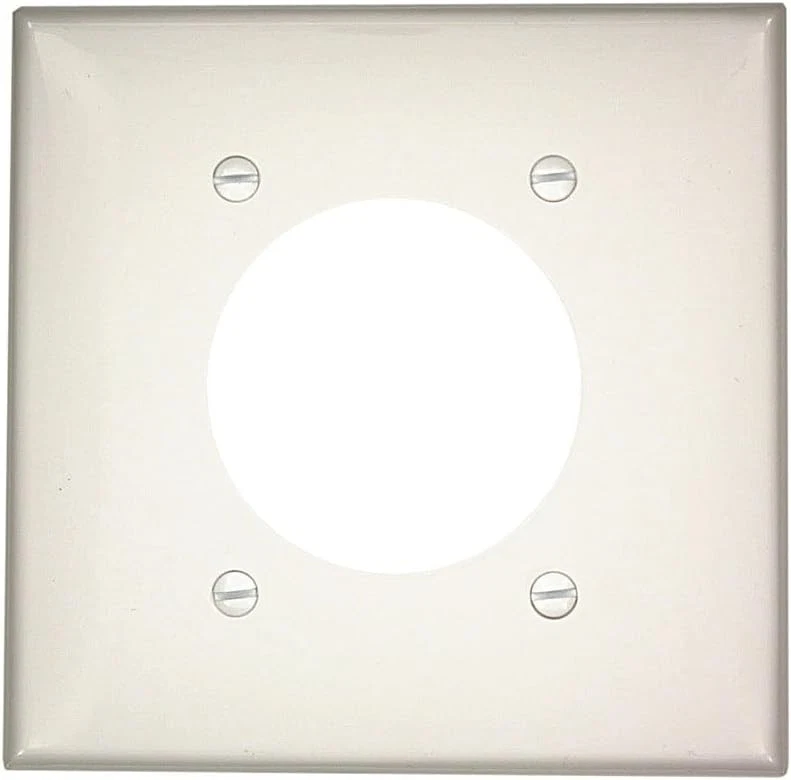 25 Leviton White Dryer Range Welder 2.15" Outlet 2 Gang Cover Wallplates 80726-w