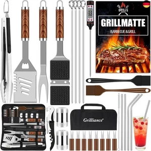 Grilliance BBQ Grillbesteck Set 30 Grillzubehör aus Hochwertiger Edelstahl - Bild 1 von 6