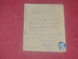 [SOUVENIRS MADELEINE GUITTY ACTRICE] FELIX GALIPAUX LETTRE SIGNEE 1904 Collage - Imagen 1 de 5