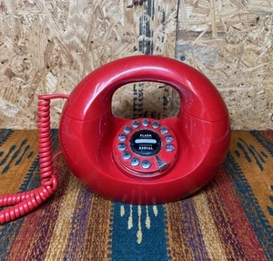 Borsa a mano ciambella vintage telefono pulsante policoncept rosso retrò - Foto 1 di 18