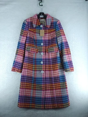 Casaco ajustado Boden St. Albans - Cobertor arco-íris Multigingham novo com etiquetas $495 tamanho 4 - Imagem 1 de 4