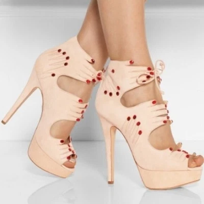 Tacones de gamuza Charlotte Olympia Hands On para mujer talla 38,5 Foto 1 de 4