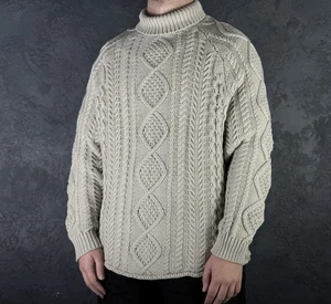 FEAR OF GOD ESSENTIALS Oversize Pullover aus Baumwolle mit Zopfmuster - Bild 1 von 10