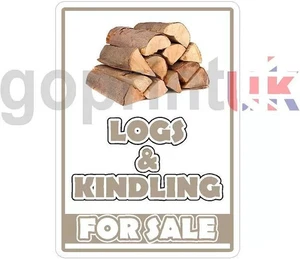LOGROS Y LEÑA A LA VENTA PEGATINAS LETREROS A6 A5 A4 A3 - Imagen 1 de 1