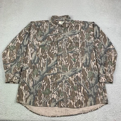 Vintage Mossy Oak Camo Button Up Shirt Size XL Cotton Pockets USA Made - Image 1 of 4