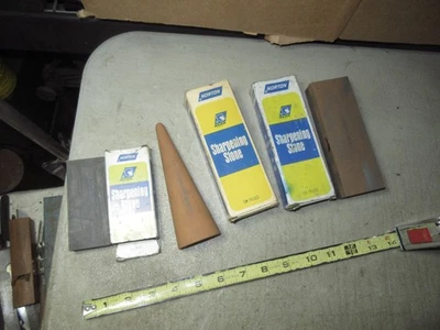 3 piedras de afilar Norton vintage usadas en cajas originales Foto 1 de 4