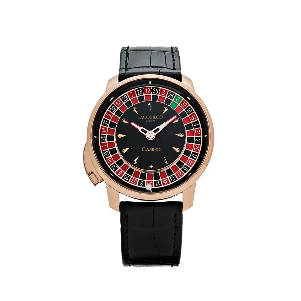 Jacob & Co. 'The Casino Tourbillon' CA100.40.AA.AA.ABALA Oro Rosa Ónix Negro Foto 1 de 4