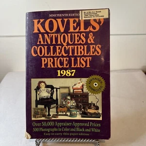 Kovels Antique & Collectibles Price List Collector Guide Book 1987 PB B&W Photos - Picture 1 of 11