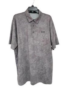 Polo de golf Under Armour para hombre con cuello superior Heat Gear 1306331 gris talla XL - Imagen 1 de 7