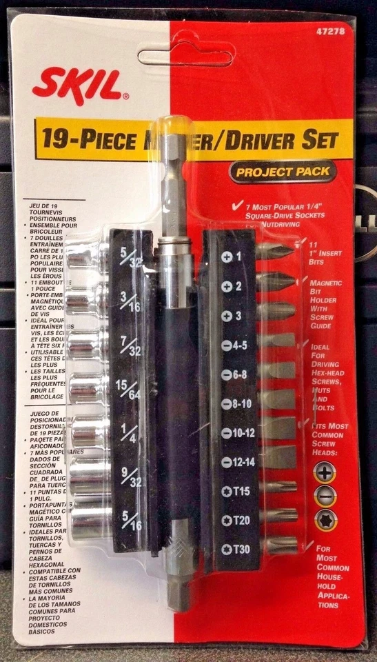 Skil 47278 19 Piece Finder / Driver Screw Bit Set With Sockets - Image 1 of 1