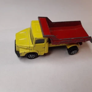 No. 205 Majorette Scania Dump Truck LS140 Yellow/Red, Vintage 1976-1978, 1:100 - Picture 1 of 9