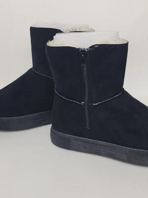 Journee Collection Stelly Acogedoras Botas de Invierno de Piel Sintética Negras Talla 7 Foto 1 de 4