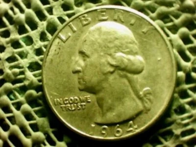 1964 quarter silver no mint mark DDO  Multiple "Lettering Errors" Ob & Rev - Image 1 of 4