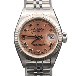 Rolex Datejust 79174 Ladies Stainless Steel Watch Oyster Band Salmon Roman Dial - Picture 1 of 8
