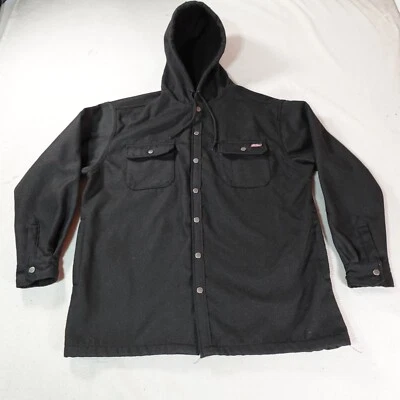 Levis Jacket Mens Extra Large Black Lined Hooded Trucker Outdoor Work Coat - Image 1 of 4