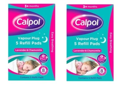 Calpol Vapour Plug 5 Refill Pads - Lavender & Chamomile x 2 Pack of 5