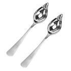 2 PCS Condiment Spoon Saucier Drizzle Spoons Pastry Dipped Spoon