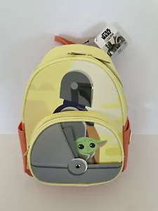 Loungefly Mandalorian & Grogu Baby Yoda Mini Backpack Bag NYCC 2021 Star Wars - Picture 1 of 7