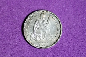 1876 Seated Liberty Dime #M15396 - Picture 1 of 2