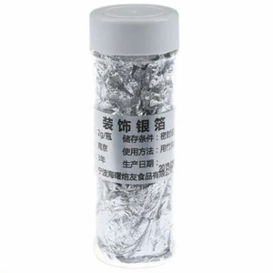 Edible Grade Genuine Pure Silver Leaf Schabin Flakes Art Cake Decorating Tools - Picture 1 of 8