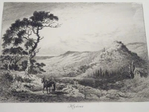Alexander ANSTED (1859-1948) RARE EAU FORTE HYERES COTE d'AZUR TOULON VAR 1890 - Imagen 1 de 3