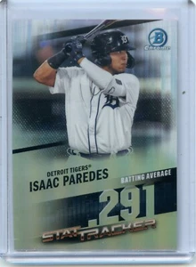  2020 Bowman Chrome Stat Track #ST-21 Isaac Paredes - Picture 1 of 2