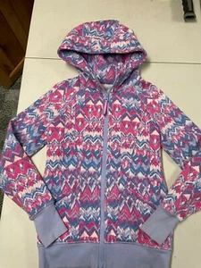 IVIVVA BY LULULEMON GIRLS FUN PRINT SCUBA FULL ZIP SWEATSHIRT GIRLS SZ 14 - Picture 1 of 4