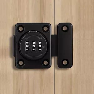Combination Cabinet Door Lock Latch 3-Digit Keyless Drawers Lock for Adults Z... - Picture 1 of 9
