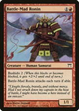 Magic MTG Tradingcard Champions of Kamigawa 2004 Battle-Mad Ronin 156/306