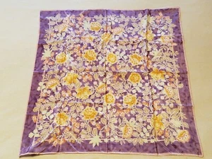 J.G. HOOK 100% Silk Scarf - floral print - Picture 1 of 4