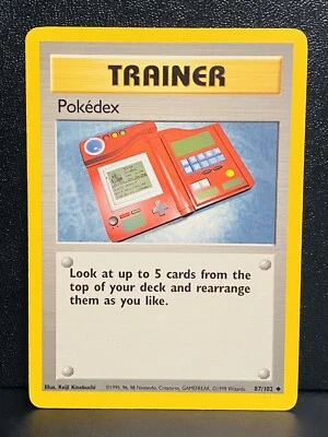 1999 Pokemon Game 87/102 1st Edition Pokedex RARE Shadowless RAW - Image 1 of 4