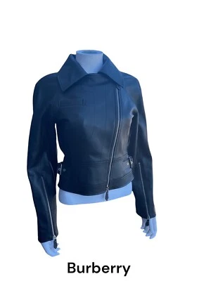 Chaqueta de cuero para mujer BURBERRY talla 4 EE. UU. nueva Foto 1 de 4