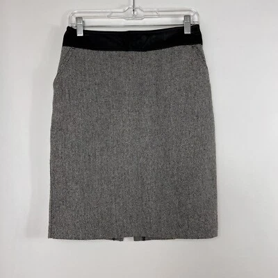 Worthington Pencil Skirt Women's Size 4 Knee Length Herringbone Tweed Wool Blend - Image 1 of 4
