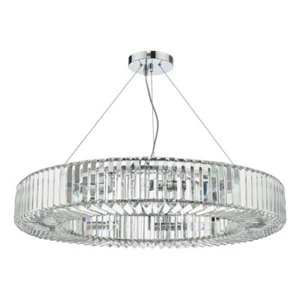 Teyana 9 Light Pendant Polished Chrome Crystal NEW - Picture 1 of 9