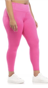Cabana By Crown & Ivy Women’s Solid Leggings Hot Pink 1XL Pocket sides - Picture 1 of 4