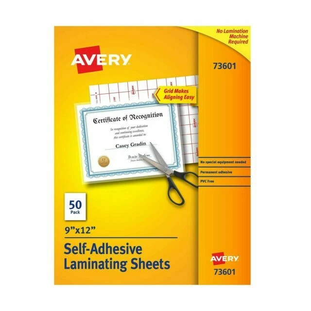 Avery 73601 Clear Laminating Sheets