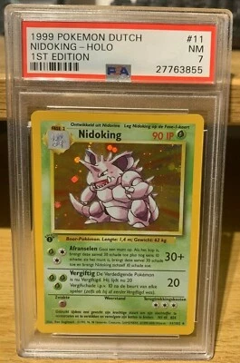 Nidoking 1st Edition Base Set 11/102 Dutch PSA 7 Pokemon 1999 Rare Holo - Image 1 of 4