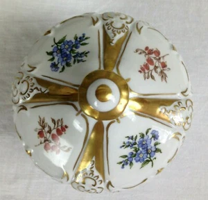 Aparte Zuckerdose mit Blumen & Goldstaffage Porzellan Gräfenroda Made in GDR  - Bild 1 von 12