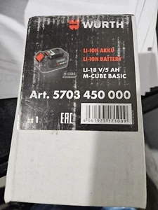 Batteria al Litio per Utensili M-CUBE 18V 5Ah - WÜRTH 5703450000 - Foto 1 di 1