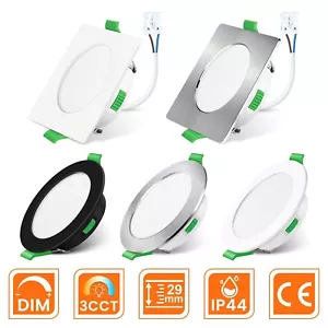 55-205mm LED Einbaustrahler 230V Decken Leuchte Flach Strahler Einbau Spot IP44 - Bild 1 von 50
