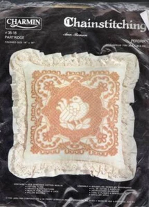 DE COLECCIÓN!!!NIP!!! KIT DE COSTURA DE CADENA ALMOHADA PERDIZ - Imagen 1 de 2