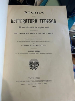 Vogt - Koch - Storia della letteratura tedesca - UTET - 1912 - Immagine 1 di 3
