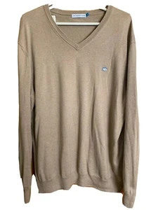 Southern Tide Men's V-Neck Beige Pima Cotton Sweater Men's Size Lg - Bild 1 von 3
