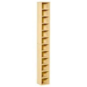 Mobile Libreria Porta CD a 12 Ripiani per 204 CD color Legno A137135AO10 DecHome - Foto 1 di 9