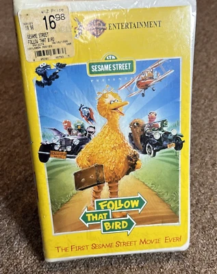 Sesame Street Follow That Bird VHS 1985  Jim Henson Clamshell Sealed Watermark - Image 1 of 4