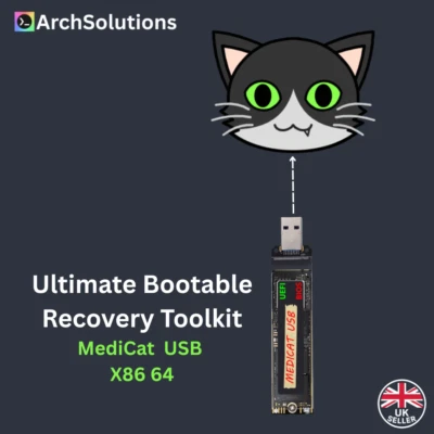  Medicat Bootable USB 32GB – All-In-One PC Recovery & Troubleshooting Toolkit - Image 1 of 4