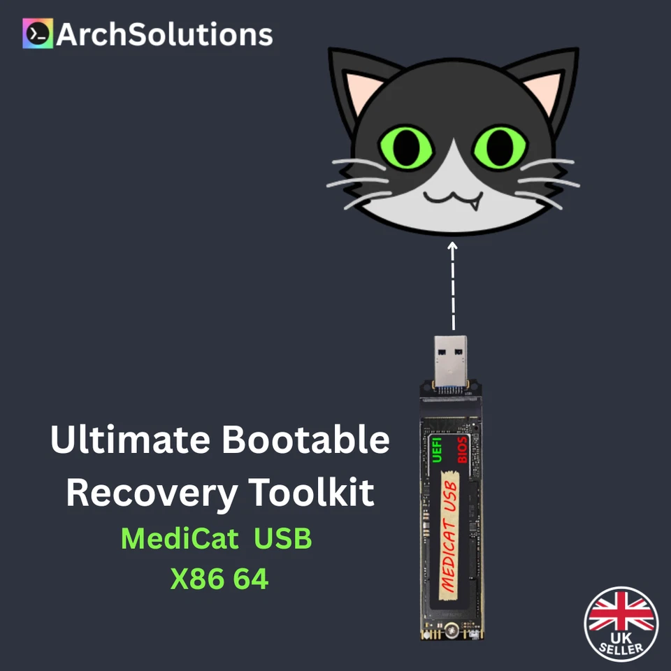  Medicat Bootable USB 32GB – All-In-One PC Recovery & Troubleshooting Toolkit - Image 1 of 4