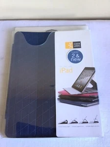 New Open Box Case Logic Navy Blue Geometric Pattern iPad 2 Folio Cover Case - Picture 1 of 6
