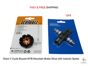 12F8 Giant V Cycle Bicycle MTB Mountain Brake Shoe with Icetoolz Spoke Wrench - Picture 1 of 6