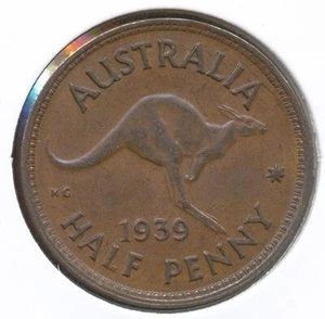 Australia 1939 (Roo) Halfpenny 1/2d George VI - Extra Fine - Picture 1 of 3